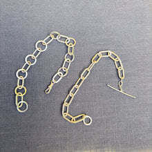 Load image into Gallery viewer, T bar hand forged sterling silver bracelet