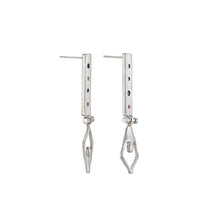 Load image into Gallery viewer, Shoodles Inner peace hinged stone set earrings