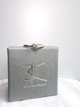 Load image into Gallery viewer, Silver and gold stone set stackers.