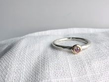 Load image into Gallery viewer, Silver and gold stone set stackers.