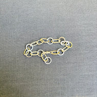 Handcrafted silver chunky bracelet