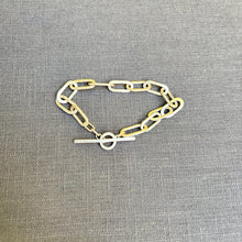 Load image into Gallery viewer, T bar hand forged sterling silver bracelet
