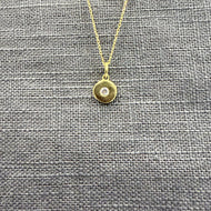 Diamond solitaire necklace