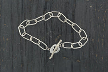 Load image into Gallery viewer, Handmade chunky silver chain bracelet
