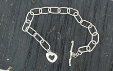 Load image into Gallery viewer, Handmade chunky silver chain bracelet
