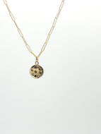 Precious stone gold pendant