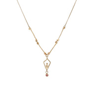 Inner Peace Gold ruby necklace