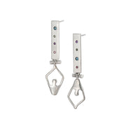 Shoodles Inner peace hinged stone set earrings