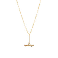 Handcrafted Mulberry Twig Necklace with Diamond Detail