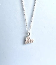 Load image into Gallery viewer, Silver hammered heart necklace
