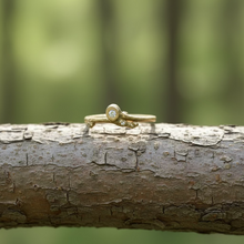 Load image into Gallery viewer, Gold and diamond twig ring
