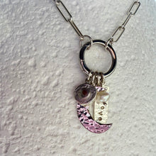 Load image into Gallery viewer, Sterling Silver Paperclip Chain Necklace with Interchangeable Charms
