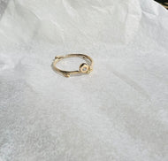 Gold and diamond twig ring