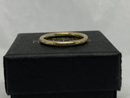 Classic hammered solid gold ring
