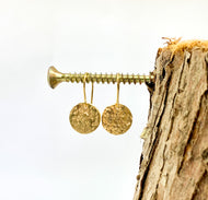Hammered coin earrings